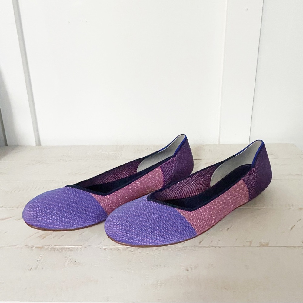 Rothy’s Metallic Lilac Flats Size 10 EUC